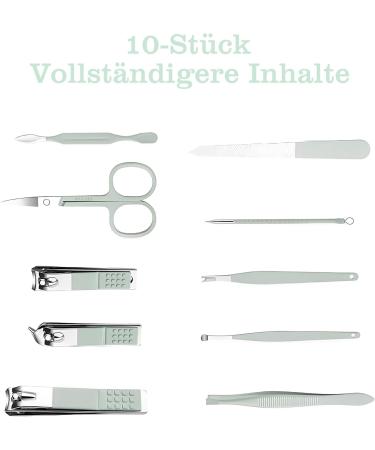 Manikure pedikure set 10 in 1 Edelstahl Professionelle Manik re Pedik re Set Nagelknipser Schere Grooming Kit - Buy Online on GoSupps.com