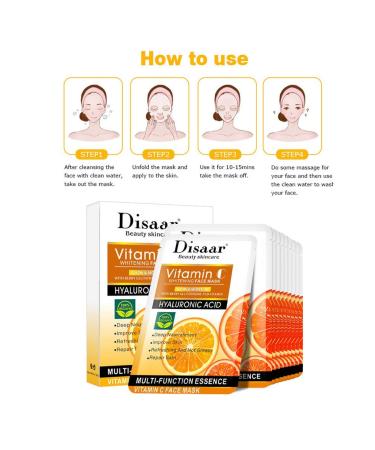 Buy Hyaluronic Acid Face Masks - Anti-Aging Vitamin C Essence (10PCS) - International Shipping Available - Buy Online on GoSupps.com