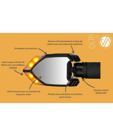 VISAIA BIKE QL R Rear View Mirror Indicator - Enhance Safety for Bicycles & Scooters | International Shipping - Buy Online on GoSupps.com