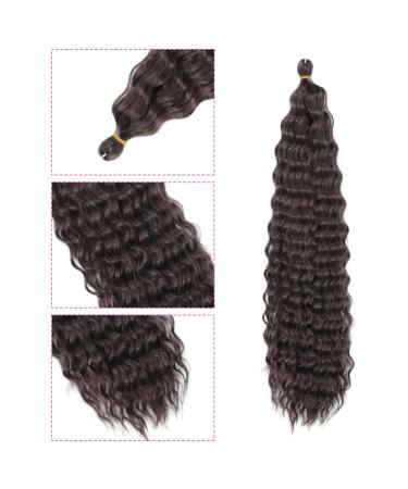 22 Inch Deep Twist Crochet Hair - 3 Packs Ocean Wave Curly Bohemian Braids - Synthetic Hair Extensions for Women & Girls (Color 4#) - Buy Online on GoSupps.com