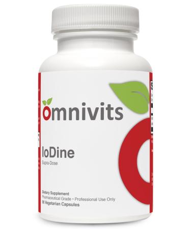 Omnivits Iodine Supra - Dose | 12 500 mcg | Iodine Complex| Potassium Iodide and Molecular Iodine | 90 Vegetarian Capsules