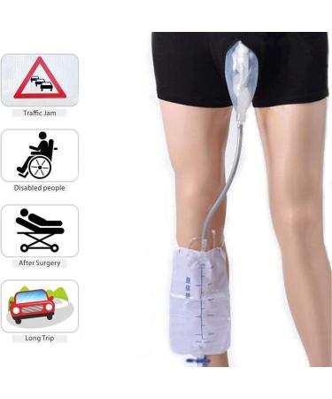 Urine Collectors Urine Bag Pants Men's Wearable Incontinence Pants Urinal System with Collection Bag Prevent Embarrassing for The Elderly Black XX-Large - Buy Online on GoSupps.com