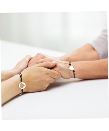 COHEALI Women Bracelet 1 Pair Cutout Heart Bracelet Woven Bracelets Rope Bracelet for Women Miss Jewelry Heart-shaped - Buy Online on GoSupps.com
