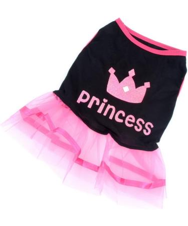 Ranphy Chihuahua Crown Princess Dress - Summer Dog & Cat Clothing for Girls | Rosa & Black - Buy Online on GoSupps.com
