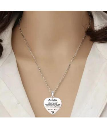 KUAIYIJU Inspirational Heart Necklace - Family Love Pendant Perfect Birthday Gift | Stainless Steel Jewelry for International Shipping - Buy Online on GoSupps.com