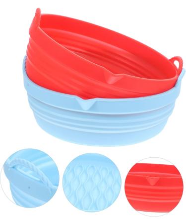 COLLBATH Air Fryer Silicone Fryer Oven Pan 2Pcs air Fryer pan Silicone loaf pan air Fryer Cushion Silicone Liner for air Fryer Round Baking mat Air Fryer Silicone Basket - Buy Online on GoSupps.com