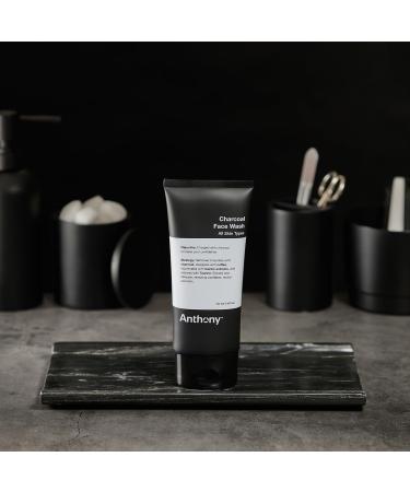 Anthony Charcoal Face Wash for Men - Detox Energize & Rejuvenate | Sulfate & Paraben-Free with Coffea Arabica & Marine Extracts | 6 Fl Oz - International Shipping Available - Buy Online on GoSupps.com