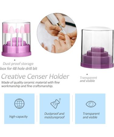 FRCOLOR Nail Drill Bits grinding head box Nail Bit Organizer Holes Bits Displayer nail bit Nail Salon bits for nails Nail Bit manicure pp plastic Tool Nail Drill Bit Storage Holder - Buy Online on GoSupps.com