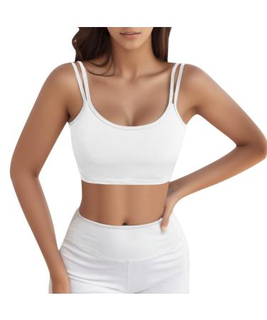 Women Activewear Women Active Tops Women Sports T-Shirts and tank tops of back-free sports yoga tank top for women sports and outdoor top abdominal free Sport BH White strong support