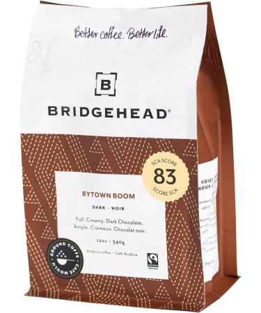 Bridgehead Coffee- Bytown Boom- 2 pack | Dark Roast Coffee | Ground Coffee | 340 g - 12 oz each pack | Organic | Fairtrade | Sustainable | proudly Canadian Bytown Boom 680 g (Pack of 1) - Buy Online on GoSupps.com