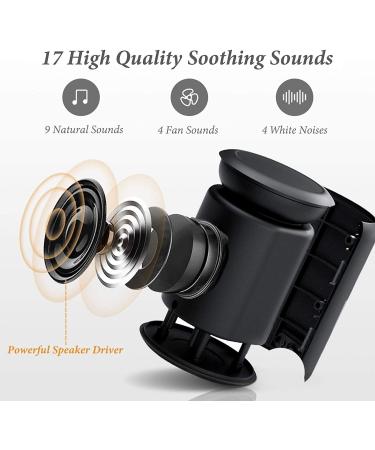 BUFFBEE White Noise Sound Machine for Sleeping | 17 Soothing Sounds | 8 Color Night Light | Memory Function | Fabric Design | Ideal Noise Maker for Home, Office, Kids & Adults | Dark Grey - Buy Online on GoSupps.com