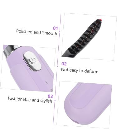 Healeved Electric Eyelash Curler Heater Heated Eyelash Curler Practical Lash Curler Handheld Lash Curler Makeup Tool Handheld Eyelash Curler Eyelash Accessory Caliper Household Abs Purple - Buy Online on GoSupps.com
