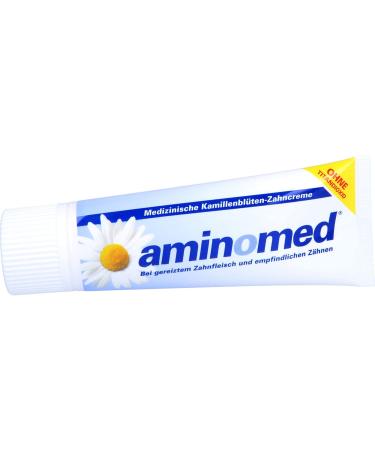 AMIN O MED Fluoride Chamomile Toothpaste 75ml - Natural Oral Care for Healthy Teeth & Gums - Ships Worldwide - Buy Online on GoSupps.com
