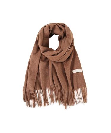Women's cotton scarf elegant luxurious scarf soft wrap triangular scarf scarves for every season Cape scarf multi -purpose scarf for women scarf unit size brown