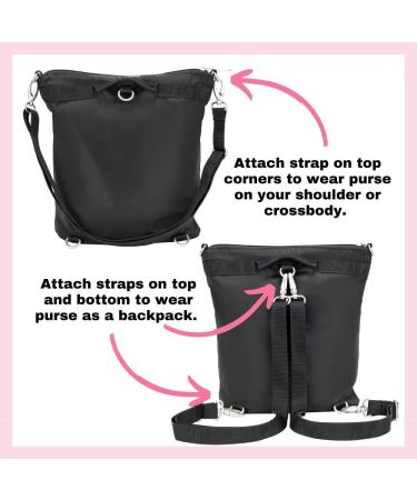 Sugar Medical Women's Diabetes Backpack Purse with Insulated Pouch - Onyx - Buy Online on GoSupps.com