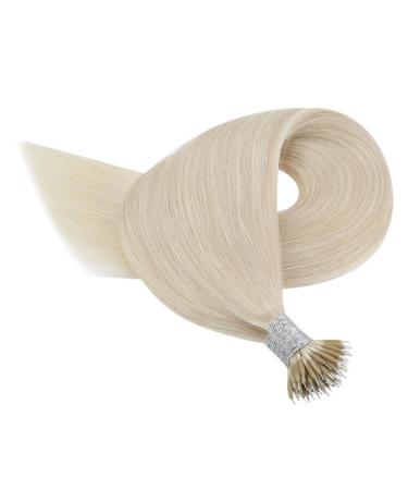 Youngsee Nanoring Extensions - 35 cm Platinum Blonde Real Hair 50g #60a - Smooth Nano Ring Hair Extensions - Buy Online on GoSupps.com