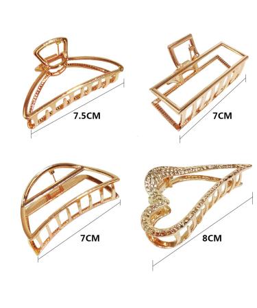 Elegant Sickle-Shaped Hair Clips | 4-Piece Slipproof Hair Accessories for Girls | Secure Hair Fixing - Buy Online on GoSupps.com