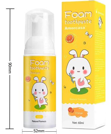 Kids Foam Toothpaste | Child-Friendly Edible Formula for Oral Health | Prevent Decay | Orange Flavor | 60ml 3-Pack - Buy Online on GoSupps.com