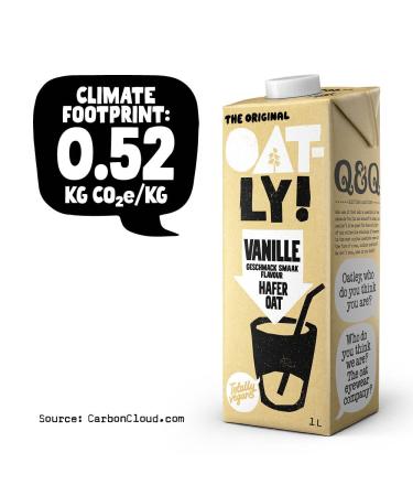 Oatly Haferdrink Vanilla 1L (6-Pack) - Delicious Plant-Based Milk | Buy Internationally Online - Buy Online on GoSupps.com