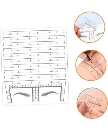 Hemoton 10pcs Tools Stickers Eyebrow Line for Measurement Makeup Eyebrow Mapper Positioning Ruler Disposable - Buy Online on GoSupps.com