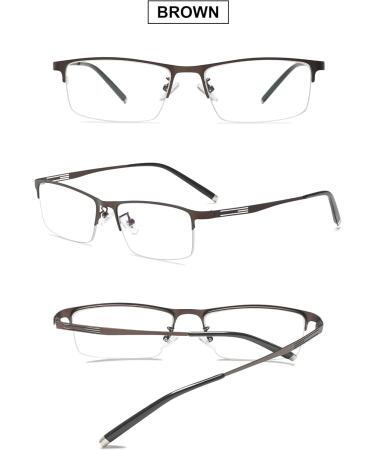 Vevesmundo Self-Tinting Blue Light Filter Glasses | Photochromic Sun Reading Glasses for Men | Metal Half-Brand Sunglasses with UV Protection - Buy Online on GoSupps.com