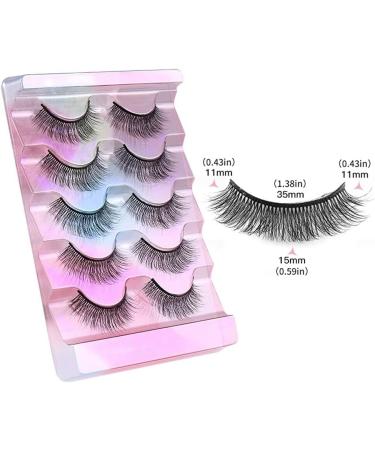 5 Pairs Natural False Eye Lashes 3D Multi-Layer Fake Eyelashes Extension Dense and Fluffy False Eyelash Cluster Naturally Curled False Eyelashes for Women Eye Makeup Type 4 - Buy Online on GoSupps.com