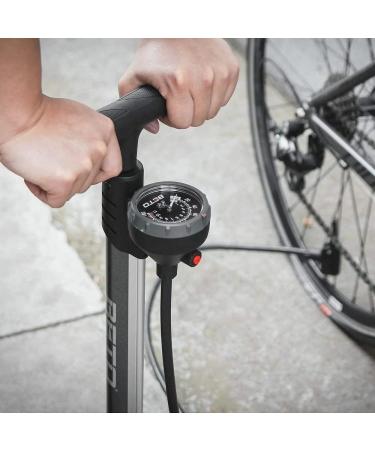 Beto Portable Bike Pump with Gauge - 160 PSI, Presta/Schrader/Dunlop Valve Compatible - Buy Online on GoSupps.com