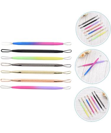7pcs Double-headed Extrusion Ring Pore Double-headed Beauty Tools Needles Stainless Steel - Buy Online on GoSupps.com