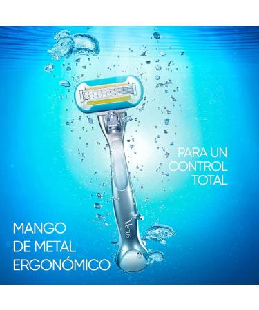 Gillette Venus Deluxe Smooth Platinum Razor for Women - Metal Handle with Anti-Slip Grip + 2 Refills - Buy Online on GoSupps.com