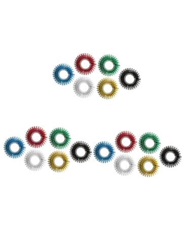 Gatuida 18 Stk Mini toys for children spiked strip spiked finger mini toys ring For children child rings quiet toy acupressure finger rings elementary school massage spring