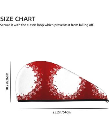 Hair Towel Wrap | Quick-Dry Button Turban | Winter Christmas Snowflake Design - Buy Online on GoSupps.com