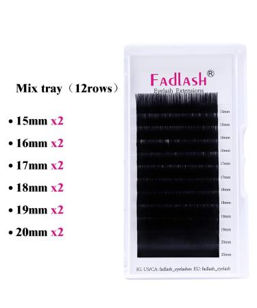 Individual Classic Eyelash Extensions 0.15mm D Curl Mix | 15-20mm Professional Lashes | Natural Black Volume - Buy Online on GoSupps.com