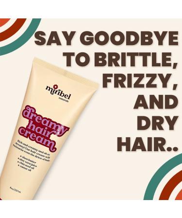 Miribel Naturals Dreamy Hair Cream - Moisturizing Treatment for Brittle, Frizzy, and Dry Hair | Rinse-Out or Leave-In | Vegan & Cruelty-Free - Buy Online on GoSupps.com