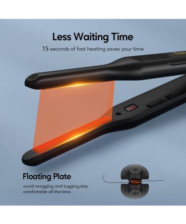 Terviiix Mini Flat Iron for Short Hair & Edges - 310 Inch Ceramic Straightener for Men, Fast Heat, Dual Voltage - Buy Online on GoSupps.com