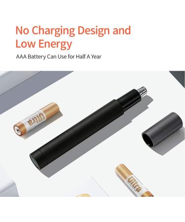 ZHIBAI Ear and Nose Hair Trimmer - Painless Portable Dual Edge Battery-Operated Hair Remover for Men & Women IPX7 Waterproof - Buy Online on GoSupps.com