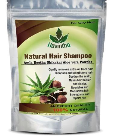 Natural Amla Reetha Shikakai and Aloevera Powder Shampoo for Oily Hair - 227g