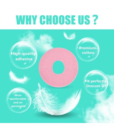 20 Pieces Waterproof Self-Adhesive Dexcom G7 Overpatch - Pink | Pre-Cut Patches for G7 Sensor by Youshares - Buy Online on GoSupps.com