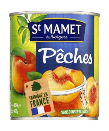 St Mamet Peaches in syrup - 475g net drained box