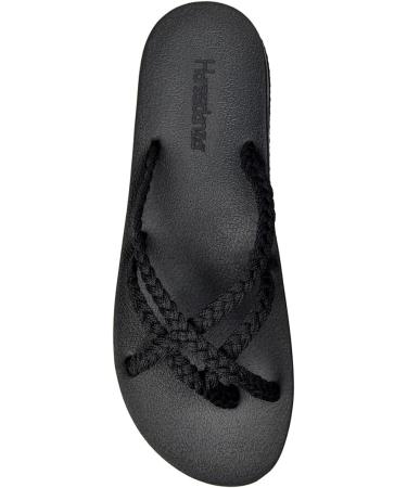 Harsidanzar Women's Flop Flops with Arches - Braided Strap Sandals Soft Water Shoes for Beach Pool & Vacation - HL201E 39 EU Black - Buy Online on GoSupps.com