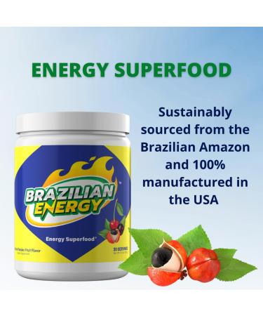 Guarana Energy Superfood with Acai & Acerola - High Antioxidants & Natural Caffeine (30 Servings) - Boost Your Energy & Health - Buy Online on GoSupps.com