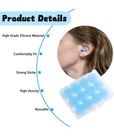 Set of 24 Silicone Earplugs - Soft Noise Cancelling for Sleep Swimming Shooting Concerts & Travel | Comfortable & Effective Sound Reduction - Buy Online on GoSupps.com