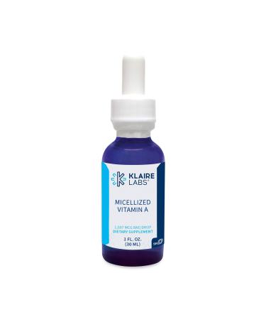 Micellized Vitamin A Liquid 5000 IU VIT A Per Drop - Vitamin A Palmitate & Beta Carotene Drops - Eye & Immune Support - Hypoallergenic Bioavailable Liquid Supplement (1 oz / 600 Servings)