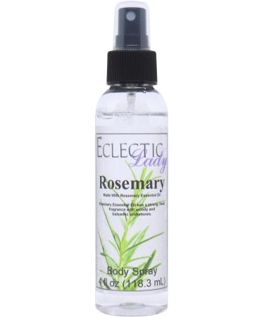 Rosemary Essential Oil Body Spray 4 ounces Body Mist for Women with Clean Light & Gentle Fragrance Long Lasting Perfume with Comforting Scent for Men & Women Cologne with Soft Subtle Aroma For 4 Fl Oz (Pack of 1)