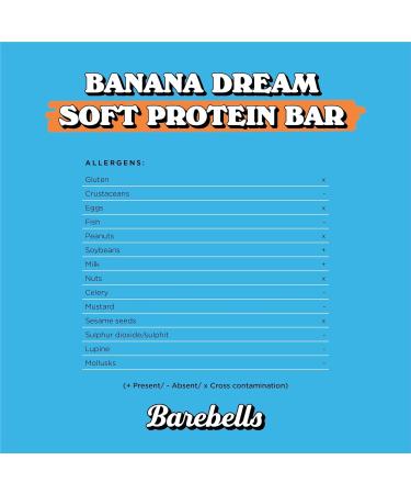 Barebells Protein Bars | 16g protein low carb chocolate bars | after workout low calorie snacks 12 x 55g (Soft Bars Banana Dream) - Buy Online on GoSupps.com
