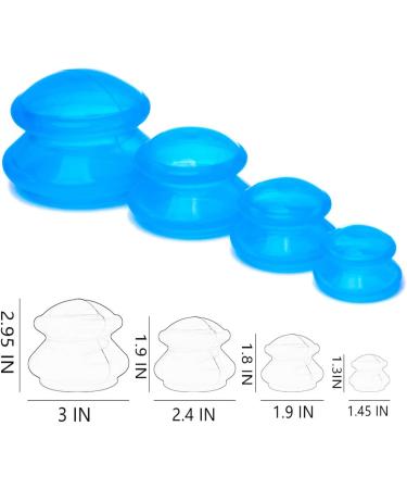 Silicone Cupping Therapy Set - Strong Suction for Myofascial Massage & Pain Relief - 4 Sizes, Professional & Home Use - Buy Online on GoSupps.com