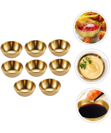 Milisten 1 Set 8pcs Dish Seasoning Dipping Plates Side Dish Japanese Plates Mini Dipping Plate Small Sauce Cups Metal Gold Decor Sauce Bowls Stainless Steel Sushi Measuring Cup - Buy Online on GoSupps.com