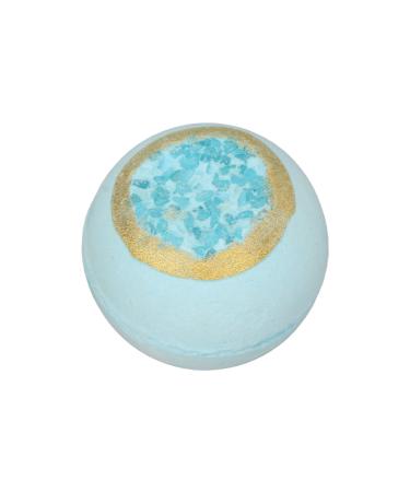 Qukaim Bubble Bath Ball Bubble Bath Ball Aromatherapy Essential Oil Sea Salt Bath Ball Moisturizing Exfoliating Blue Mint Spa Ball