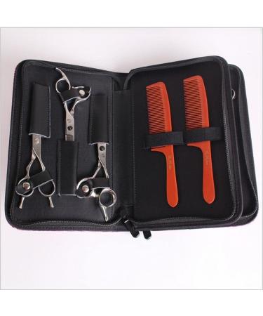 Leather Scissors Salon Hair Barber Shear Hairdressing Holder Pouch Case Bag Simple Classical Style Double Layered Design - Yellow 26 x 17cm - Buy Online on GoSupps.com