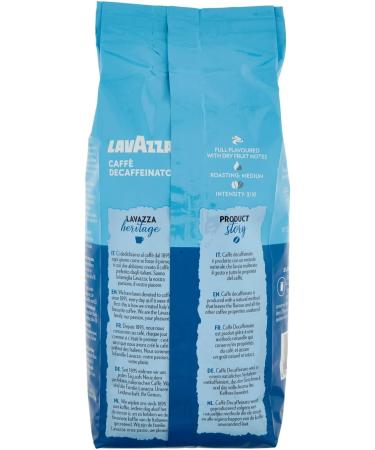Lavazza Caff Decaffeinato Coffee Beans Ideal for Espresso or Superautomatic Coffee Machines Aromatic Notes of Dried Fruits Arabica and Robusta Intensity 3/10 Medium Roasting 500g (Pack of 2) - Buy Online on GoSupps.com