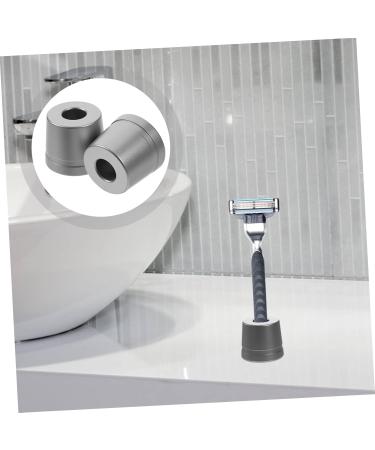 Buy Mikinona 2-Piece Razor Base Organizer | Portable Aluminum Shaver Stand | International Shipping Available - Buy Online on GoSupps.com